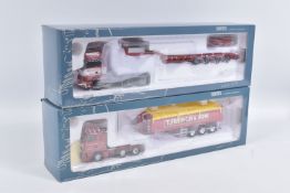 TWO LIMITED EDITION BOXED LION-TOYS 1:50 SCALE DIECAST HAULAGE TRANSPORT TRUCK MODELS, to include