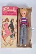 A BOXED PEDIGREE SINDY DOLL IN WEEKENDERS OUTFIT, blonde haired soft vinyl head doll marked 'Made in
