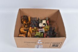 A COLLECTION OF UNBOXED ASSORTED DIECAST FORKLIFT TRUCK MODELS, assorted scales, models by Dinky,