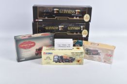 SEVEN BOXED CORGI DIECAST BREWERY TRANSPORT MODELS, to include an Austin A35 Van 'Guinness' no.