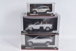 THREE BOXED 1:18 SCALE MOTORART VOLVO DIECAST VEHICLES, to include a Volvo model no. VFL 1508, a