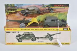A BOXED DINKY TOYS VOLKSWAGEN K.D.F. WITH 50MM P.A.K. ANTI TANK GUN, No.617, version with grey