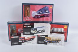 FIVE BOXED 1:50 SCALE LIMITED EDITION CORGI DIECAST MODEL LORRIES, to include a Guy Invincible 8