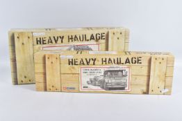TWO BOXED LIMITED EDITION 1:50 SCALE DIECAST CORGI HEAVY HAULAGE TRUCK AND TRAILER, to include a