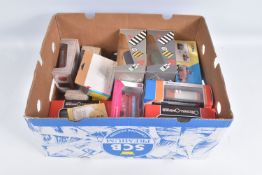 A GROUP OF BOXED DIECAST MODEL BUSES, to include two Bedford Type OB Coaches, model no.s C949/3