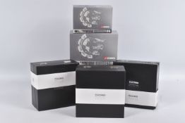 A COLLECTION OF CORGI LIMITED EDITION CHROME VEHICLES IN DISPLAY PRESENTATION BOXES, to include four