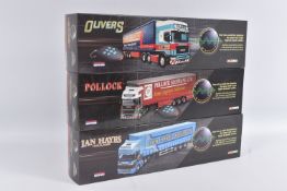 THREE BOXED LIMITED EDITION CORGI MODEL HAULAGE TRANSPORT TRUCKS, to include a Scania Topline