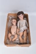 A SCHOENAU & HOFFMEISTER BISQUE HEAD DOLL, nape of neck marked 'S H with P B inside star 1909 1½