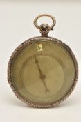 A FRENCH EARLY 19TH CENTURY OPEN FACE JUMP HOUR POCKET WATCH, key wound movement, round silver dial,