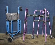 THREE ROLLATORS, by Step Savvy and Uniscan (3)