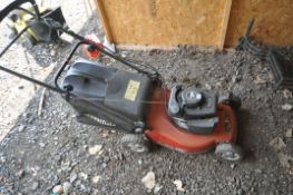 A MOUNTFIELD 461 PD PETROL LAWN MOWER, with grass box, condition report: engine very stiff to pull