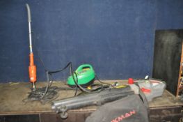 A SELECTION OF GARDEN ELECTRICALS, including a Performance Power jet wash, an Eckman blower/vac, and