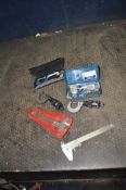 FOUR MOORE AND WRIGHT MICROMETERS along with two vernier calipers (6) STORED ELSEWHERE FOR SECURITY