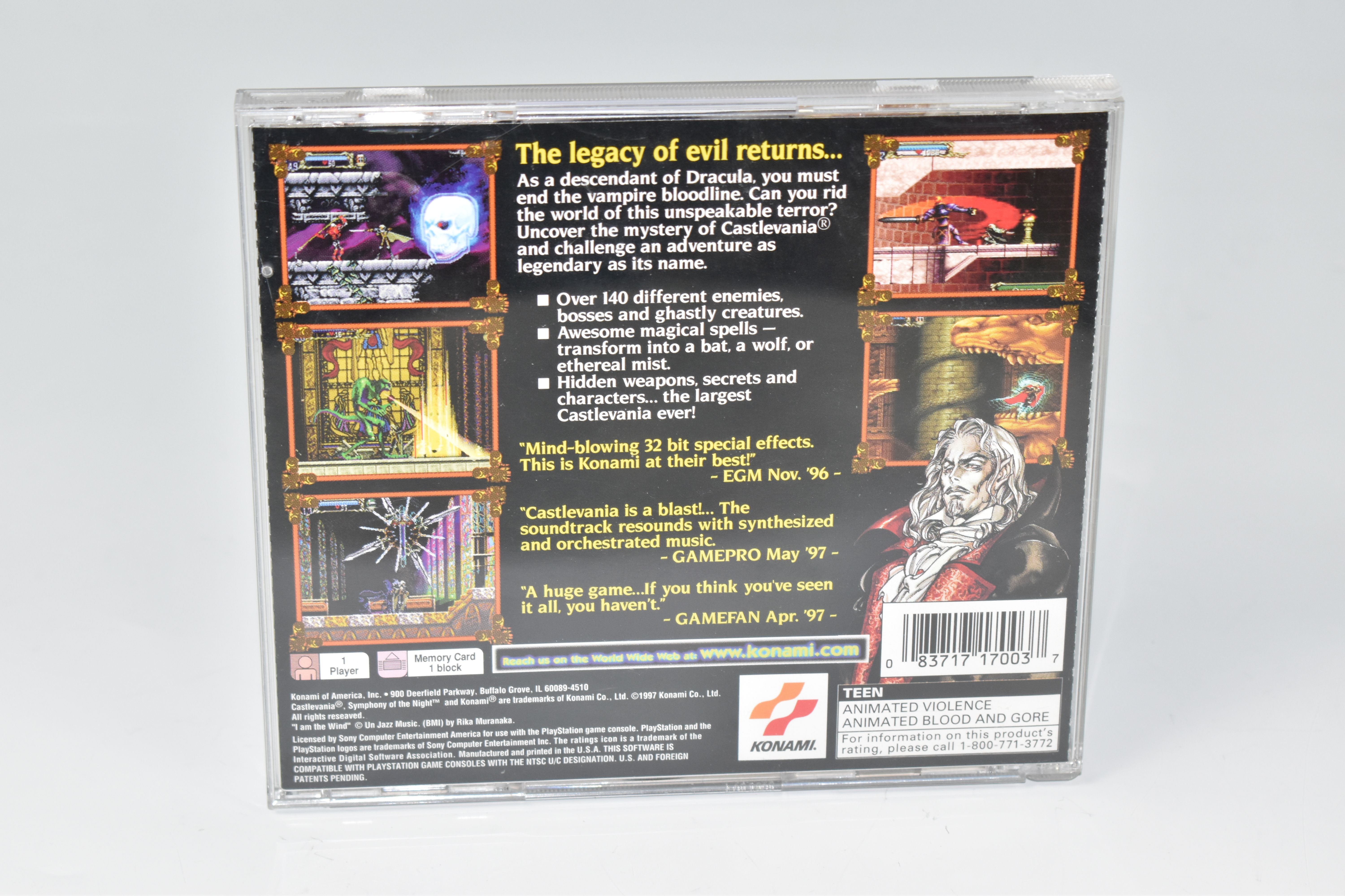 CASTLEVANIA SYMPHONY OF THE NIGHT PLAYSTATION VIDEO GAME, NTSC version, game is complete, tested and - Image 2 of 3