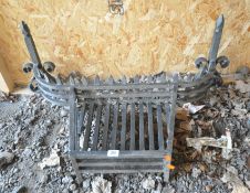 A CAST IRON FIRE GRATE, width 90cm x depth 50cm x height 35cm, condition report: general signs of