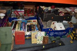 EIGHT BOXES AND LOOSE MISCELLANEOUS SUNDRIES, to include a large selection of candles, decorative