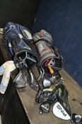 TWO GOLF BAGS CONTAINING CLUBS including Ping G400 9 23.5, a G410 6 30, W,L and 8 irons, other