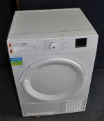 A BEKO DTLCE70051W CONDENSER DRYER width 60cm, depth 55cm, height 85cm (PAT pass and working)