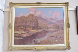 RICHARD FORSYTH (SCOTTISH 1930-1997) 'TWILIGHT OF A SUMMER'S DAY', a Scottish Argyll landscape