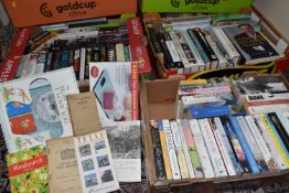 SEVEN BOXES OF BOOKS containing a very large quantity (250+) of miscellaneous titles in hardback and