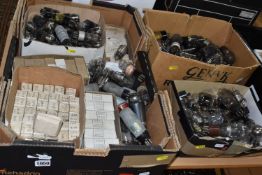 FOUR BOXES OF ASSORTED ELECTRICAL VALVES to include an assortment of loose valves in various sizes