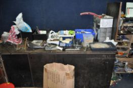 A COLLECTION OF VINTAGE BICYCLE PARTS, including Simplex, Campagnolo and Shimano derailiers,