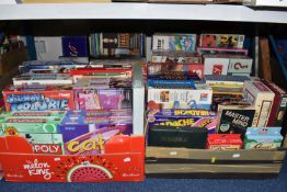 FOUR BOXES Of BOARD GAMES to include Monopoly, Family Fortunes, Catchphrase, Word Mastermind,