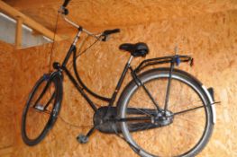 A RETRO STYLE DUTCHIE LADIES BIKE with rear rack and 20in frame