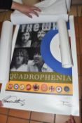 THE WHO POSTER MEMORABILIA, SOME BEARING SIGNATURES, comprising two Richard Evans Quadrophenia