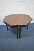 A PAIR OF EARLY 20TH CENTURY MAHOGANY TABLES, they sit flush together to create an octagonal