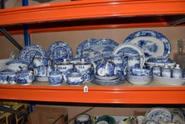 A COLLECTION OF SPODE 'ITALIAN' BLUE AND WHITE CERAMICS, to include dinnerware and tea ware, covered