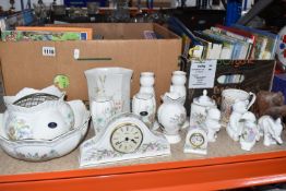 TWO BOXES AND LOOSE BOOKS AND CERAMICS, to include approximate forty children's books of mostly