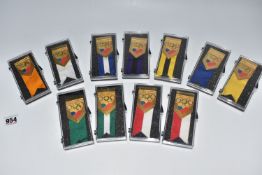 Eleven IOC SESSION BADGES from the XCVII Session, Birmingham 1991, gilt metal and enamel, all with