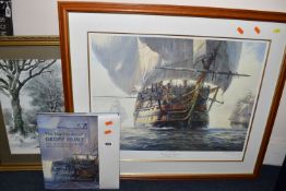 GEOFF HUNT (1948) VICTORY AND SQUADRON IN LIGHT AIRS', a signed limited edition print on paper