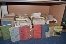 FOUR BOXES AND LOOSE ASSORTED RAILWAY INTEREST EPEHEMERA to include a rain coat, a flat cap, a