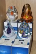 FOUR BOXED LIMITED EDITION CAITHNESS GLASS PAPERWEIGHTS, comprising Magic Carpet no 75, a