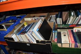 SIX BOXES OF BOOKS containing a large number of miscellaneous titles in hardback and paperback