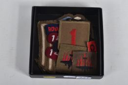 SMALL NUMBER OF MILITARY FORMATION PATCHES, RANK PATCHES, PARA WINGS, SAS, to include Red 1 (1st