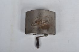 A 1930's GERMAN ROTBART TANK, MILITARY RAZOR BLADE SHARPNER, with wind handle, spinning central