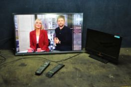 A PANASONIC TX-32D5500B 32in TV with remote (no stand but partial wall bracket)and an Alba 15in TV