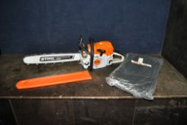 A STIHL MS400C PETROL CHAINSAW, 20in cut, with brand new still packaged 24 bag, condition report: