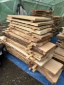 TWENTY LENGTHS OF SEASONED HARDWOOD PLANKS including oak, ash, alder, walnut etc of various lengths,