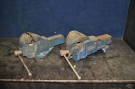 A RECORD No.6 ENGINEERS VICE along with a damaged No.24 vice (2)