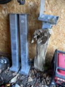 A SET OF THREE PARKING / SECURITY POSTS, condition report: missing keys