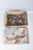 A QUANTITY OF ASSORTED PLASTIC SOLDIER AND OTHER FIGURES, Airfix, Timpo, Cherilea, Britains and