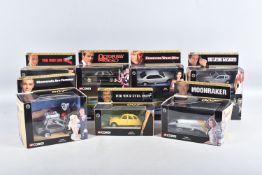 ELEVEN BOXED CORGI DEFINITIVE BOND COLLECTION JAMES BOND 007 DIECAST MODELS, featuring vehicles from