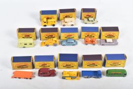 BOXED MATCHBOX 1-75 SERIES MODELS No's 16-18, 20, 21, 23-30, all appear complete and in good