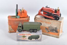 THREE BOXED DINKY TOYS VEHICLES, Foden 10T Army Truck, No.622, Blaw Knox Bulldozer, No.651, complete