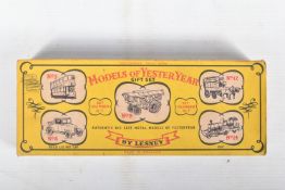 A BOXED MATCHBOX MODELS OF YESTERYEAR GIFT SET, No.G-7, comprising E class Tramcar, No.Y-3, Morris