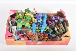A COLLECTION OF UNBOXED PLAYMATES TEENAGE MUTANT NINJA TURTLE FIGURES AND ACCESSORIES, to include